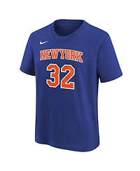 Nike Big Boys and Girls Karl-Anthony Towns Blue New York Knicks Icon Name Number T-Shirt