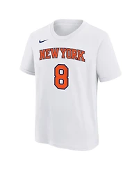 Nike Big Boys and Girls Og Anunoby White New York Knicks Association Name Number T-Shirt