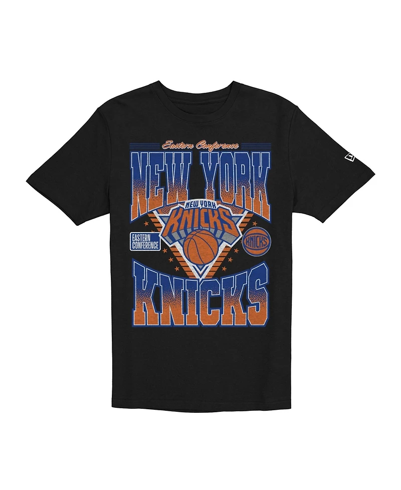 New Era Men's Black New York Knicks Old School T-Shirt T-Shirt