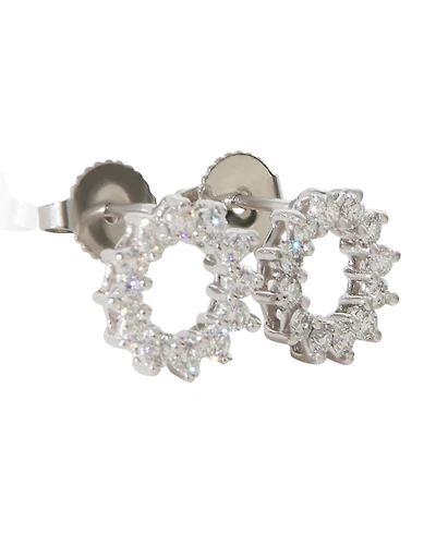 Pre-Owned Tiffany & Co Platinum Diamond Open Circle Earrings