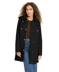 Jones New York Women's Zip-Up Buttoned Softshell Coat