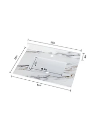Sillysis Sintered Stone Bathroom Vanity Top with Ceramic Sink, Carrara Marble Look, 4" Backsplash, Water Stain and Scratch Resistant