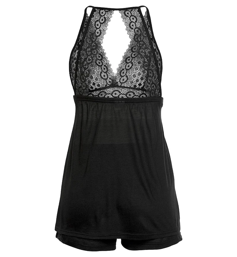 Lascana Women's Lace V-Neck Short Pajama Set