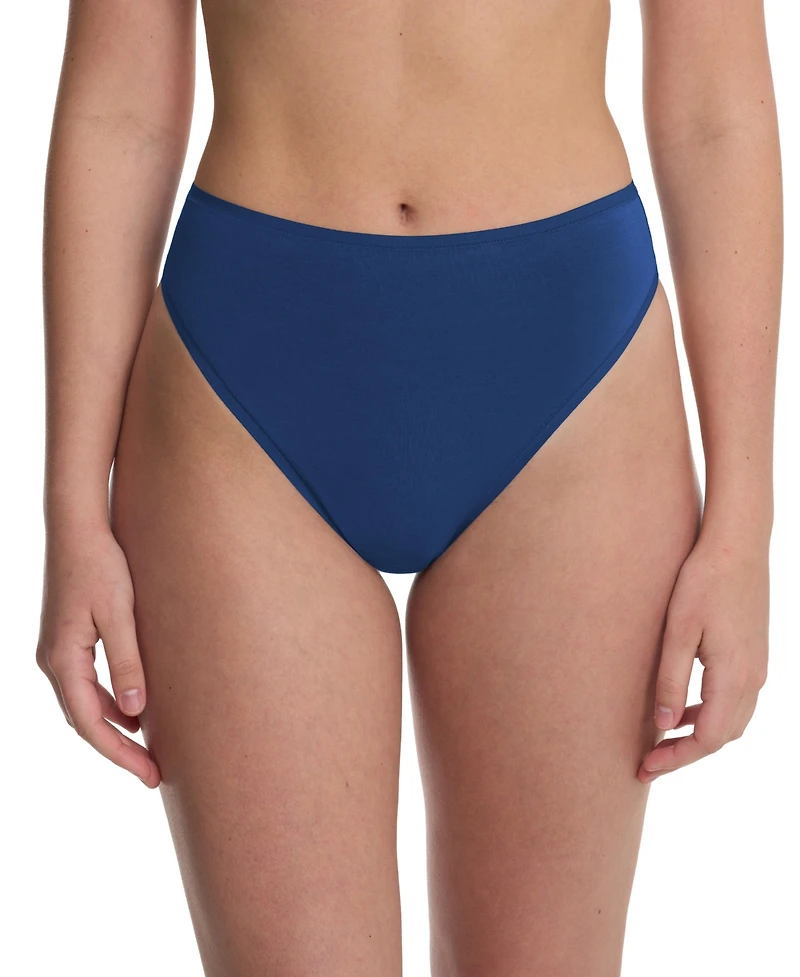 Natori Women's Bliss Bare Cotton High Cut Brief 3 Pack