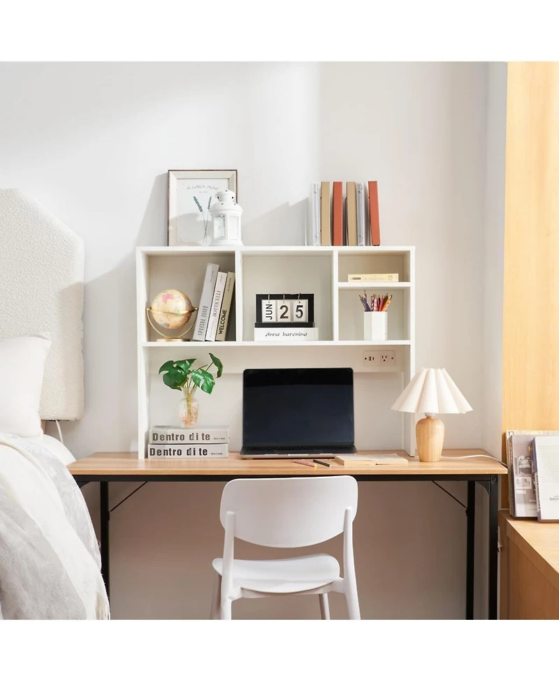 DormCo The College Cube Dorm Desk Bookshelf with Outlet