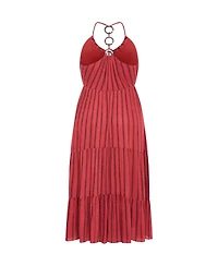 City Chic Plus Size Women's Caribbean Halter Stripe Midi Dress