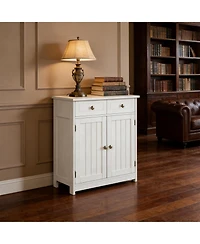 Clihome Freestanding Storage Cabinet with Drawers and Adjustable Shelf, Entryway Floor Cabinet