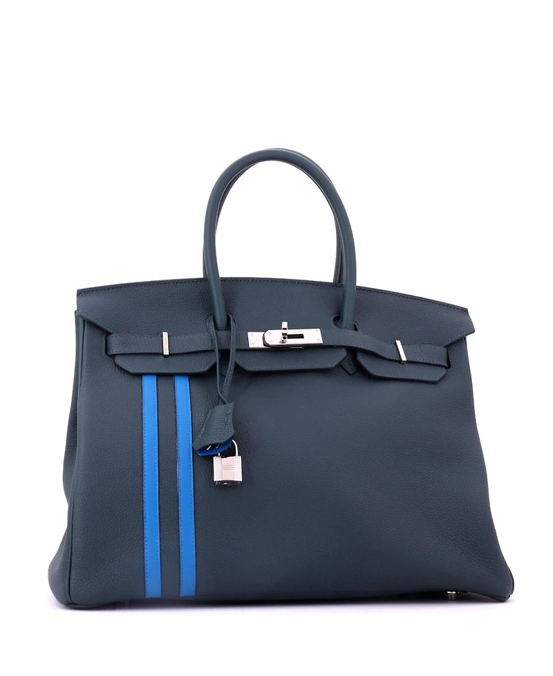 Pre-Owned HERMES Officier 35 Handbag Limited Edition Togo with Swift