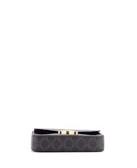 Pre-Owned Celine Small Triomphe Chain Shoulder Bag Triomphe Coated Canvas