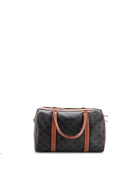 Pre-Owned Celine Large Boston Bag Triomphe Coated Canvas