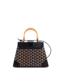 Pre-Owned Goyard Pm Saigon Top Handle Bag Coated Canvas with Leather
