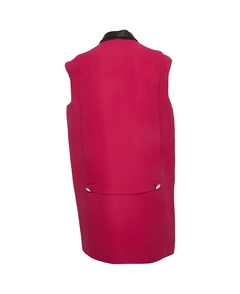 Pre-Owned Gucci Women's Leather-Trimmed Silk Sleeveless Top