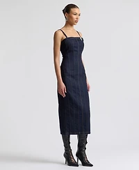 Avec Les Filles Women's Seamed Midi Dress