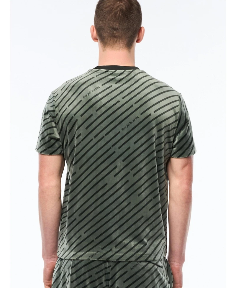 Sergio Tacchini Men's Obliquo Velour T-shirt