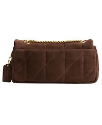 Coach Soft Quilted Tabby Small Suede Shoulder Handbag