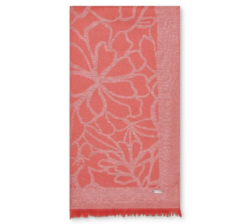 Calvin Klein Women's Modern Lurex Floral Wrap Scarf