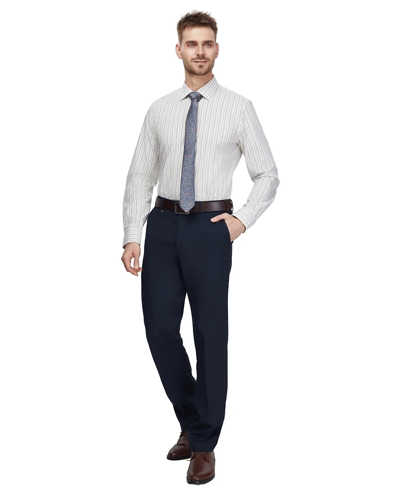 Bar Iii Men's Harvest Stripe Slim-Fit Stretch Spread Collar Dress Shirt, Macy's Exclusive