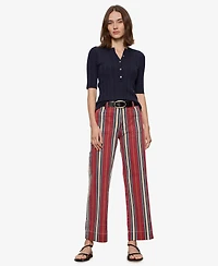 Sanctuary Women's Mid-Rise Wide-Leg Stretch Jeans