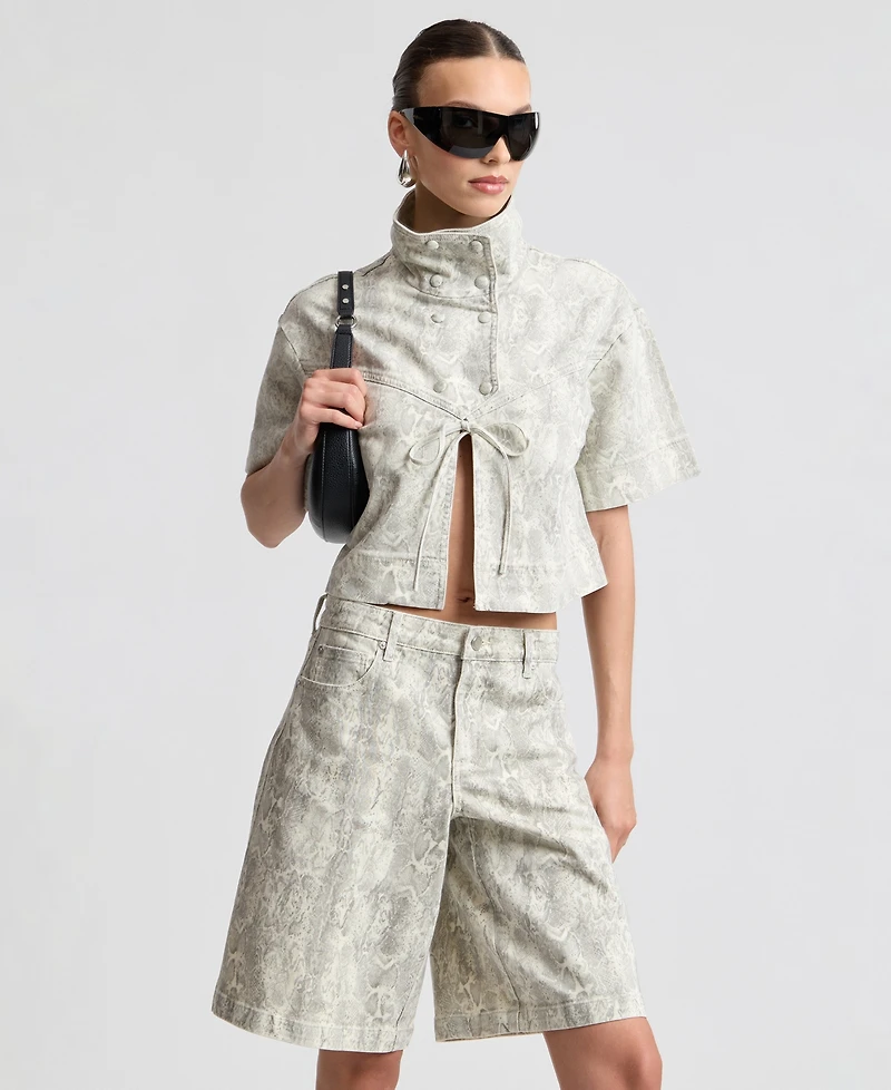 Avec Les Filles Women's Mock Neck Jacket