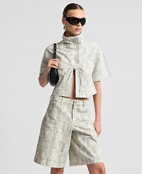 Avec Les Filles Women's Mock Neck Jacket