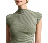 Avec Les Filles Women's Radial Rib Sleeveless Top