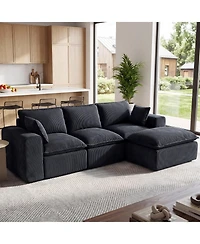 homfan L-Shaped Modular Sectional Sofa