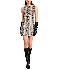 Line & Dot Women's Python Sleeveless Mini Dress