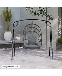 Gouun Outdoor Heavy-Duty Metal Hammock and Porch Swing Stand with 4 Support Bars, 660 lb Capacity