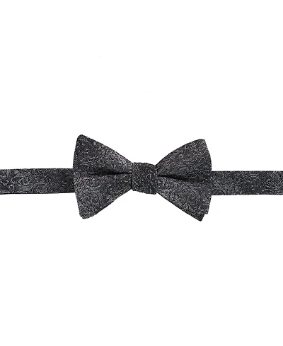 Trafalgar Men's Esteban Scrolling Vines Tone on Ton Patterned Silk Self Tie Bow Tie