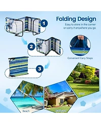 Gouun Folding Face-Down Tanning Chair with 3 Removable Pillows