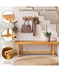 Gouun 63 in Solid Teak Wood Bench for up to 3 People