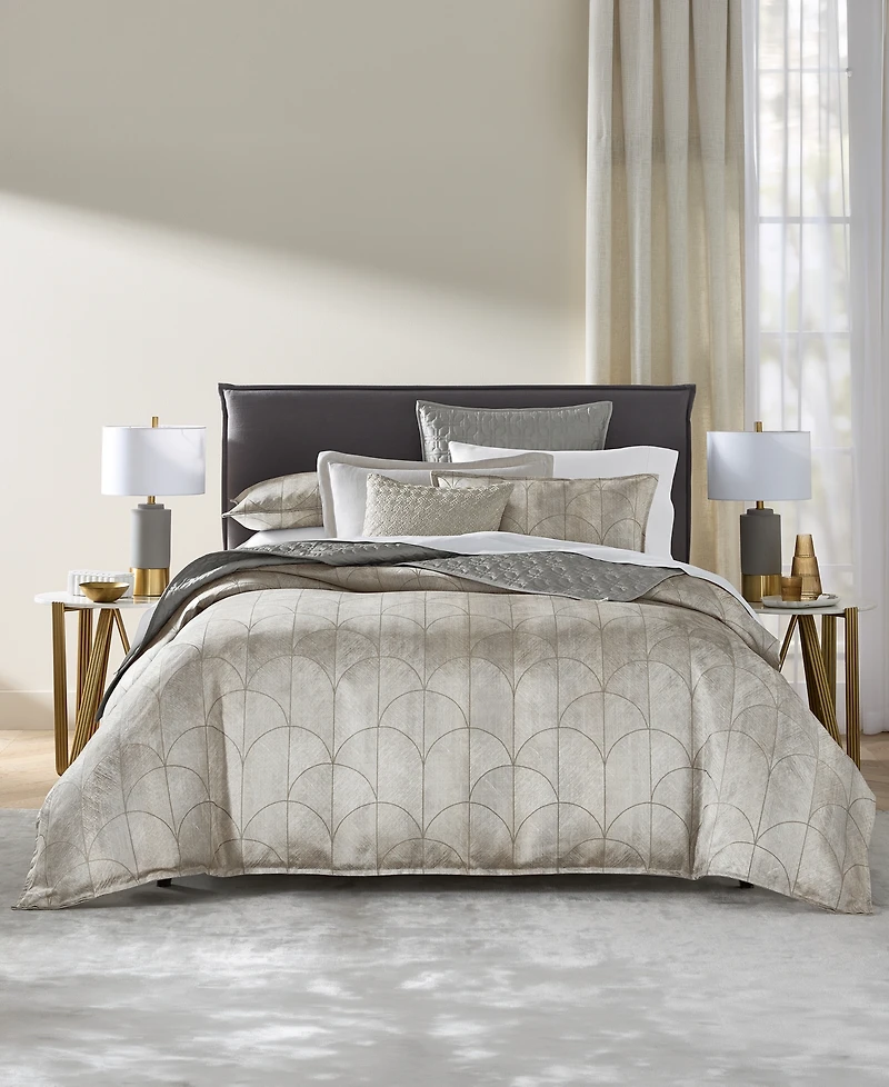Hotel Collection Inlay Woven and Printed 3-Piece Duvet Cover Set, King, Macy's Exclusive