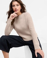Charter Club Womens 100 Cashmere Shaker Stitch Crewneck Sweater Macys Exclusive