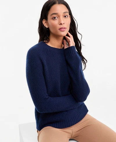 Charter Club Women's Cashmere Shaker Stitch Crewneck Sweater, Macy's Exclusive