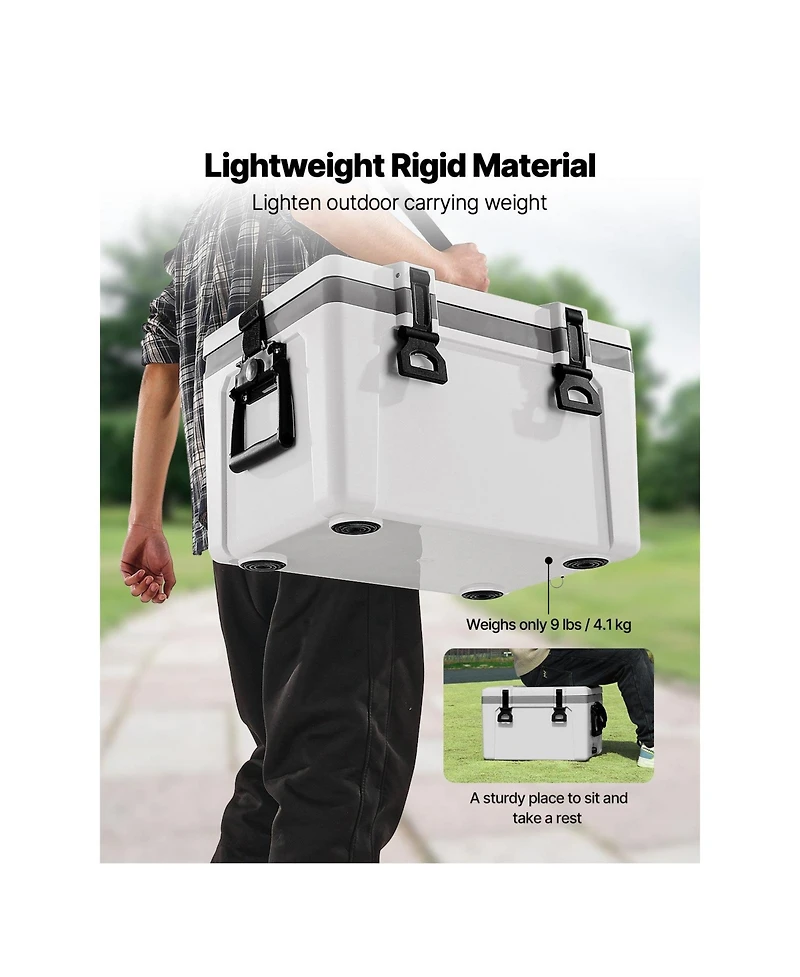 Cozito Portable Cooler, Hard Cooler with Handles, Strap and Pe Pp Insulated Body