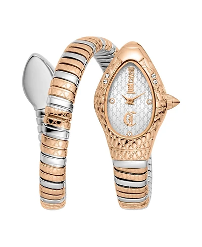 Just Cavalli Women's Vetra Quartz Two Tone Stainless Steel Bracelet Watch