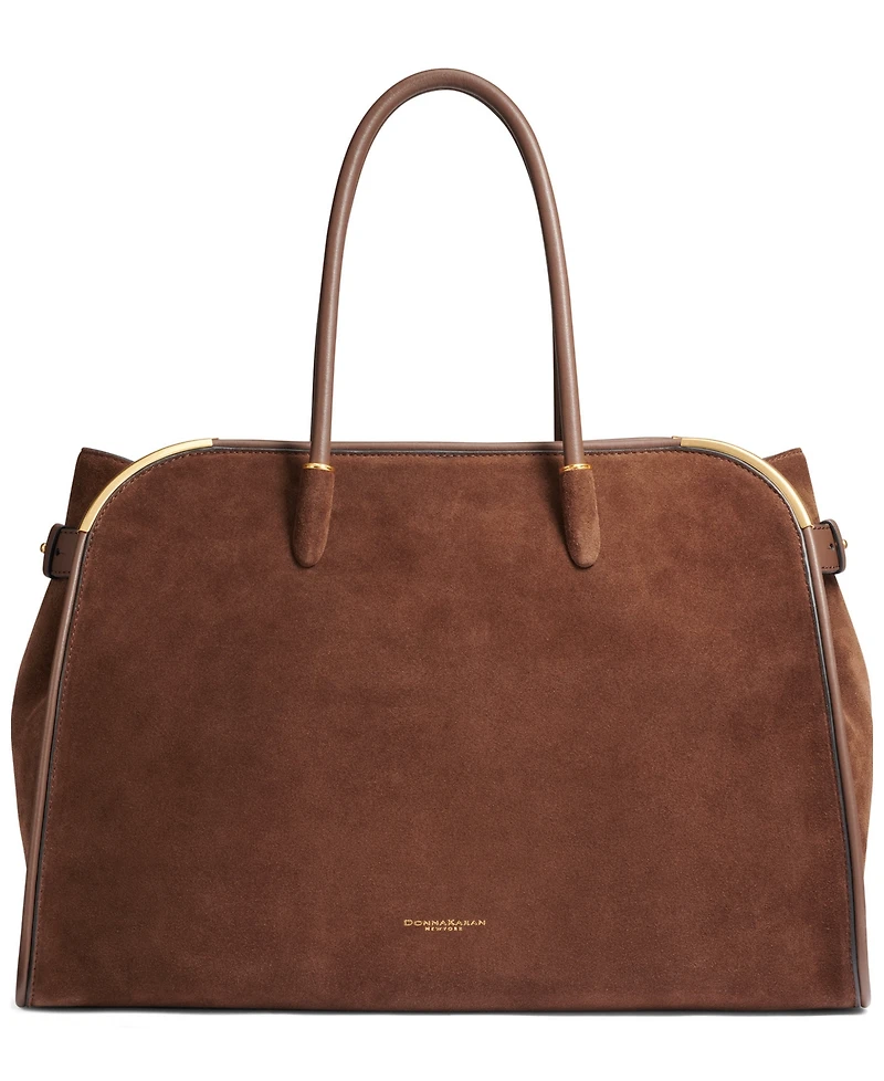 Donna Karan New York Leather Dog Clip Extra-Large Satchel Handbag