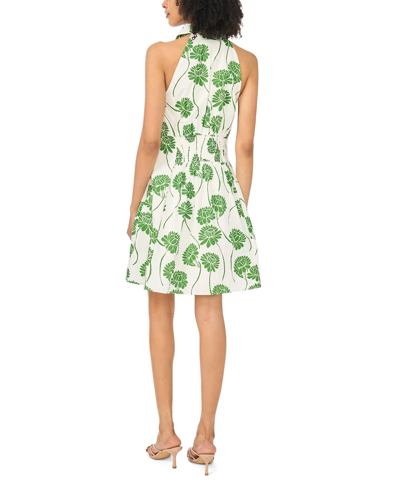 1.state Women's Sleeveless Smocked Waist Dress