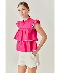 English Factory Women's Sleeveless Tiered Top
