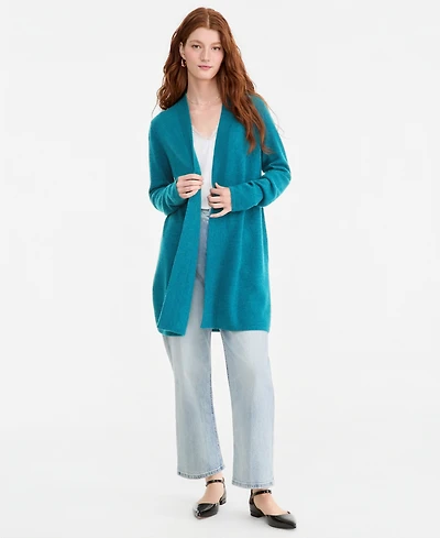 Charter Club Women's 100% Cashmere Split-Hem Long Cardigan, Macy's Exclusive