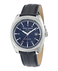 Aston Martin F1 Men's Automatic Blue Leather Strap Watch 41mm