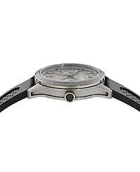 Aston Martin F1 Men's Quartz Gunmetal Guilloche Silicone Strap Watch 42mm