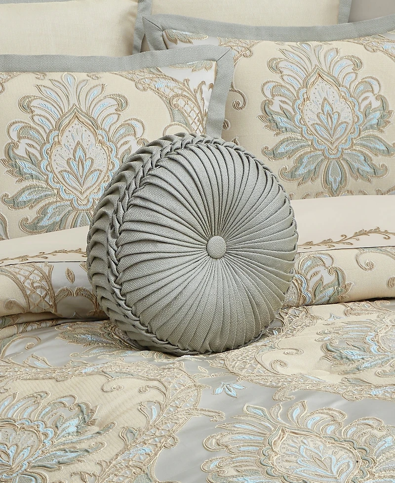 J Queen New York Rita Tufted Decorative Pillow, 15" Round