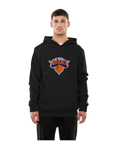New Era Men's Black York Knicks Front Back Logo Hoodie