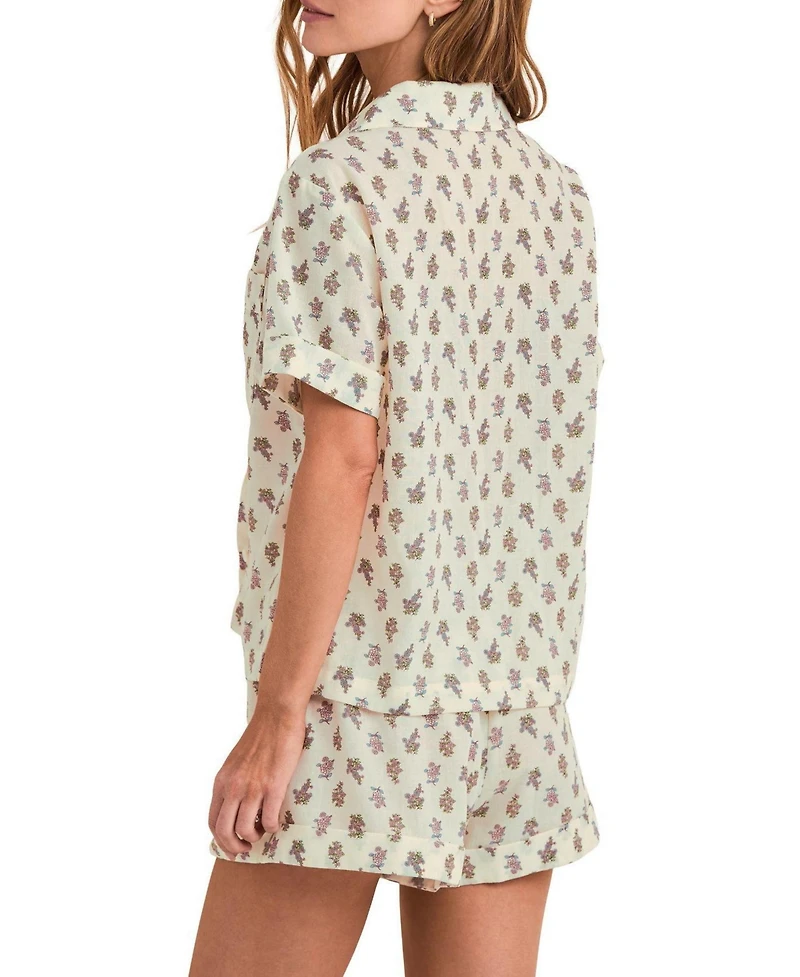 Adore Me Women's Lucero Short Sleeve Top & Shorts Pajama Set