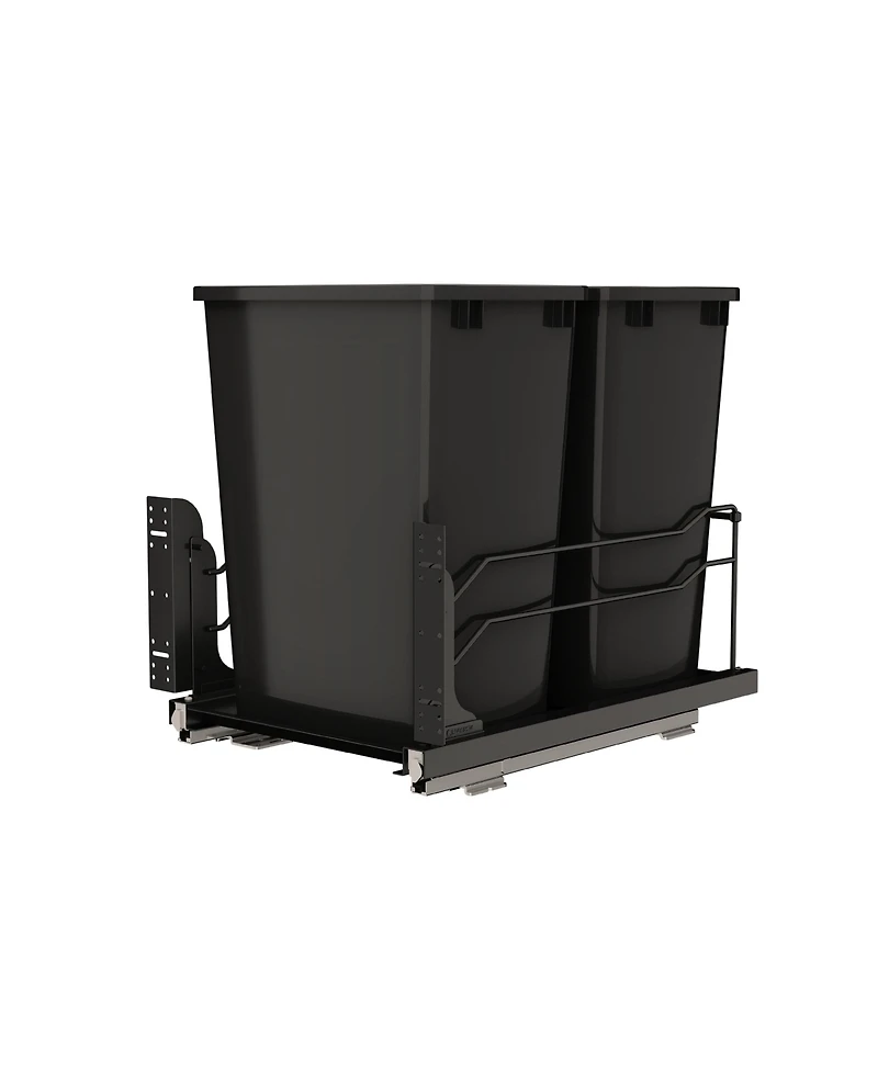 Rev-a-Shelf Double Pullout Trash Cans 35 qt. with Soft-close, 53WC-1835SCDM-217
