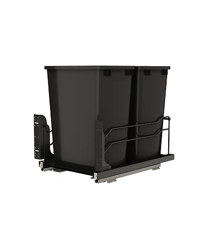 Rev-a-Shelf Double Pullout Trash Cans 35 qt. with Soft-close, 53WC-1835SCDM-217