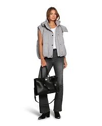 Belle & Bloom Women's Golden Hour Hooded Puffer Vest