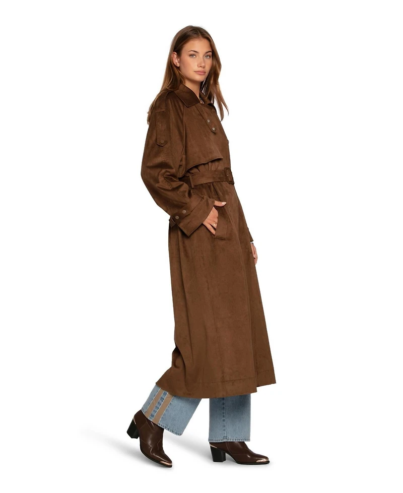 Belle & Bloom Women's Long Lost Lover Soft Maxi Trench