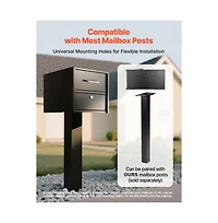 Sugift Post Mount Mailbox Anti-Pry and Anti-Theft Mailboxes for Outside Heavy Duty Lockable Mail